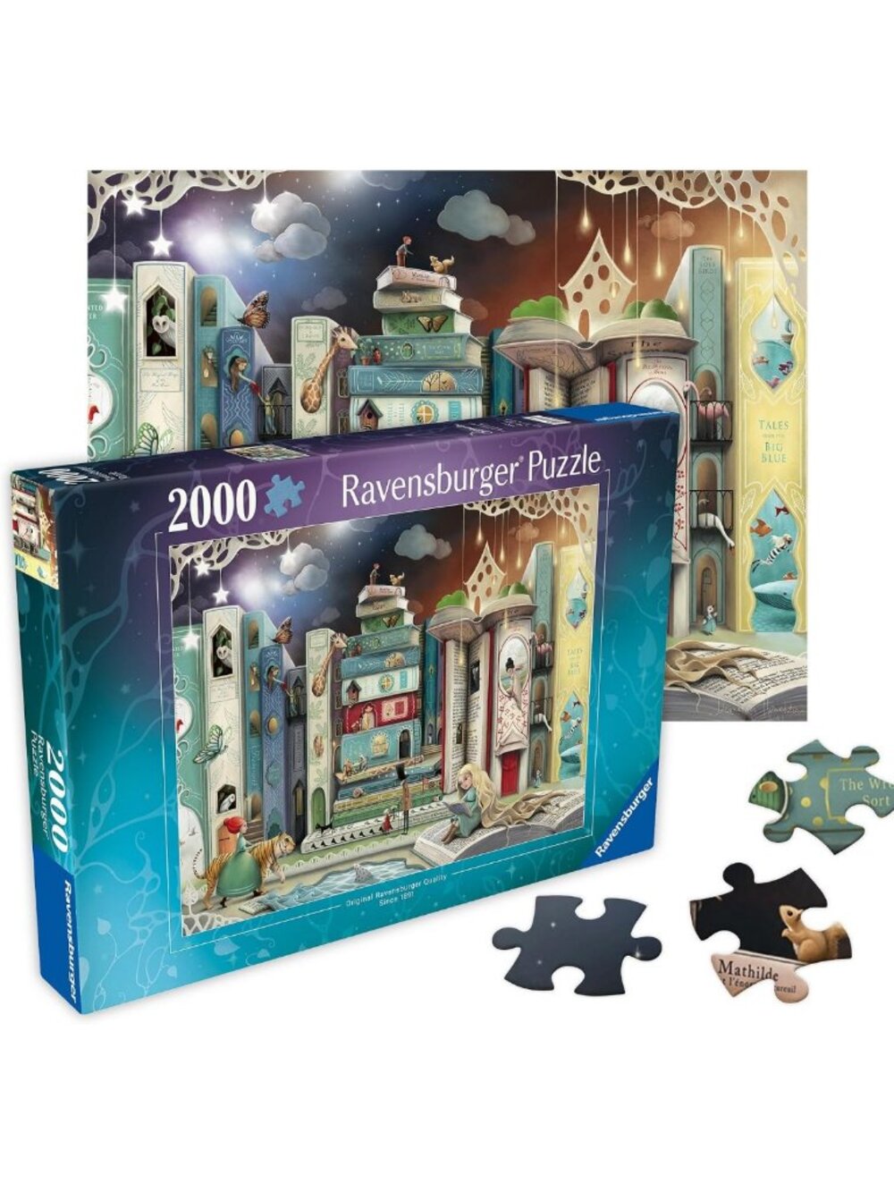 2000 Piece Jigsaw Puzzle - Beautifully Illustrated Books - Premium Quality Gift